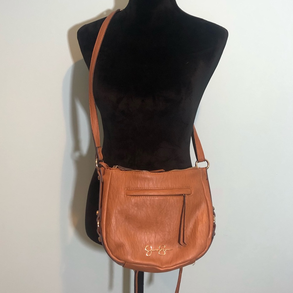 Jessica Simpson brown leather crossbody